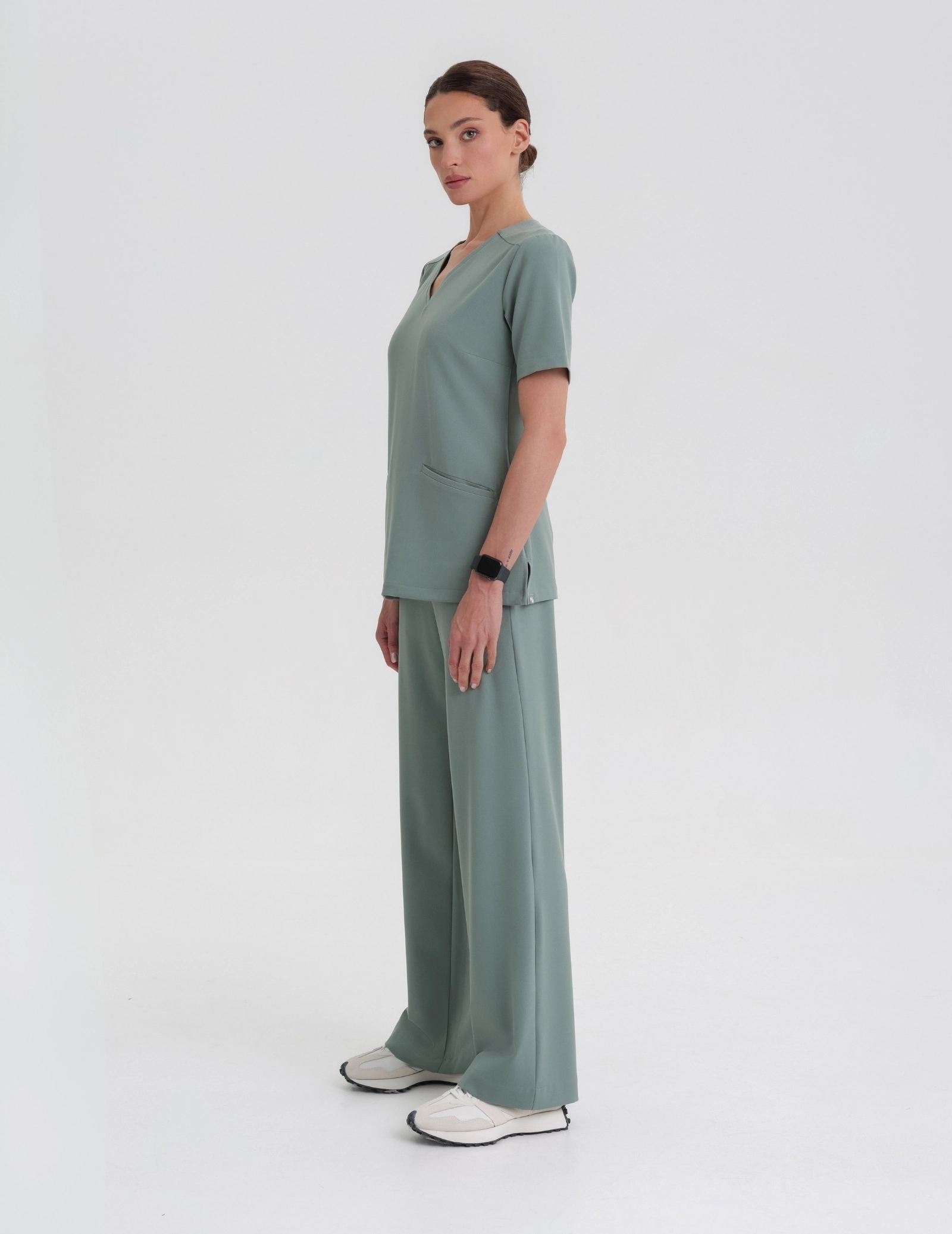 Pantaloni Medici Donna Yoga - DUSTY GREEN