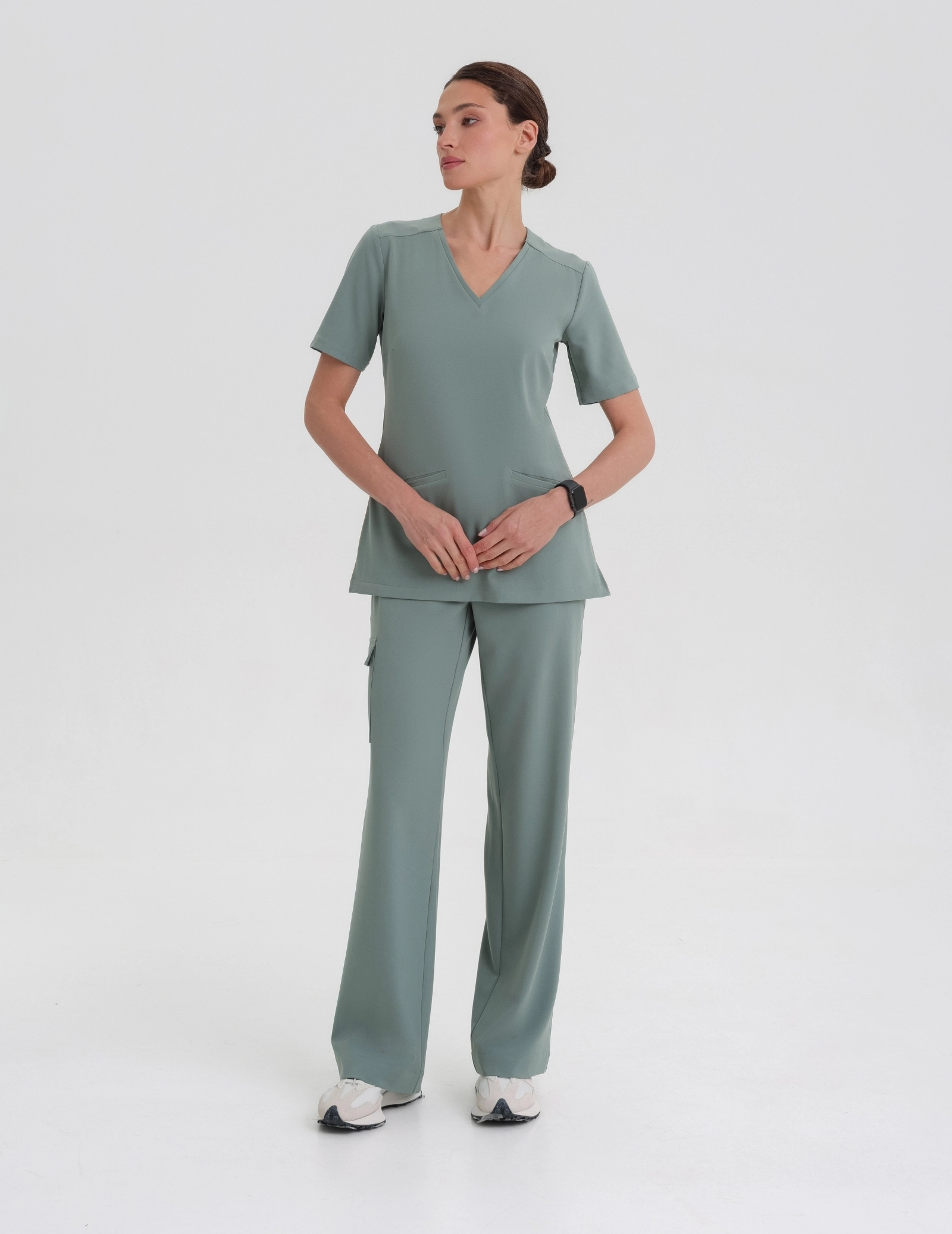 Pantaloni Medici Donna Yoga - DUSTY GREEN