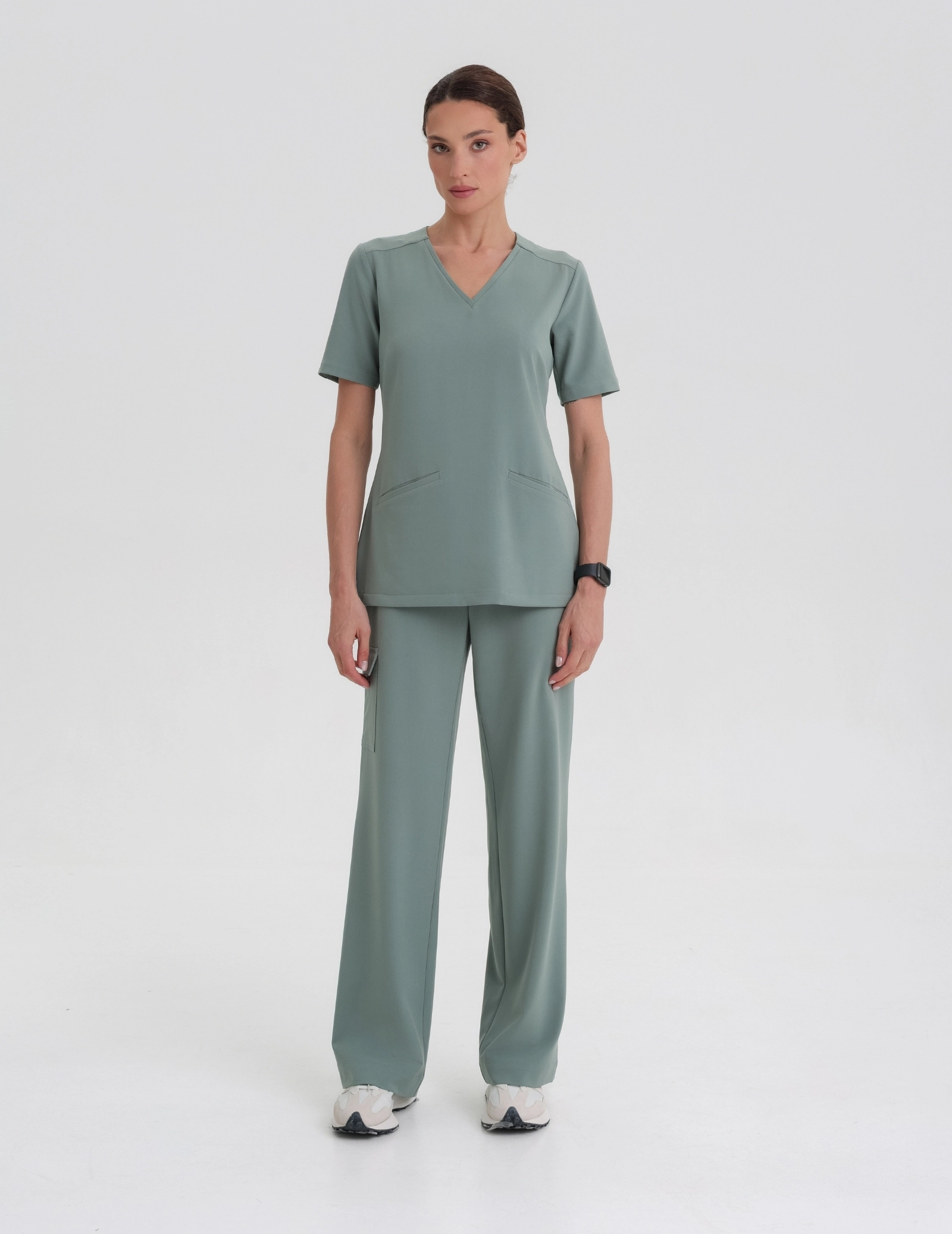 Pantaloni Medici Donna Yoga - DUSTY GREEN