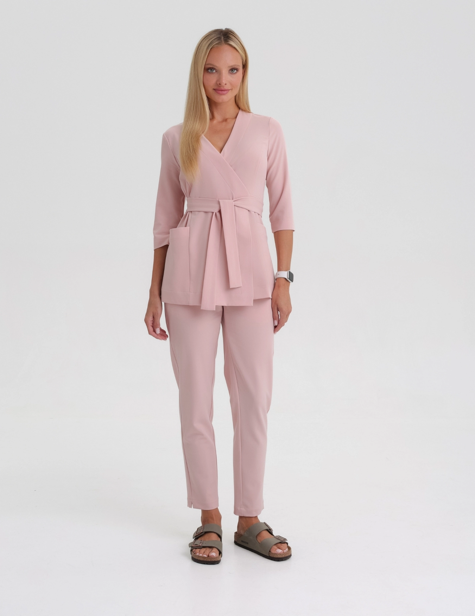 Casacca Medica con Lacci Rosalie - DUSTY ROSE