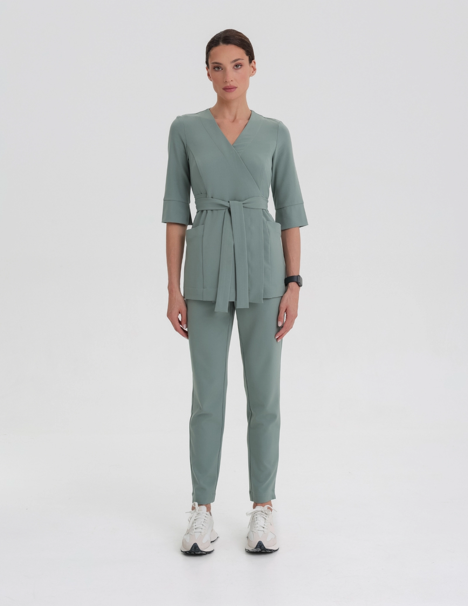 Pantaloni Medici Donna Basic - DUSTY GREEN