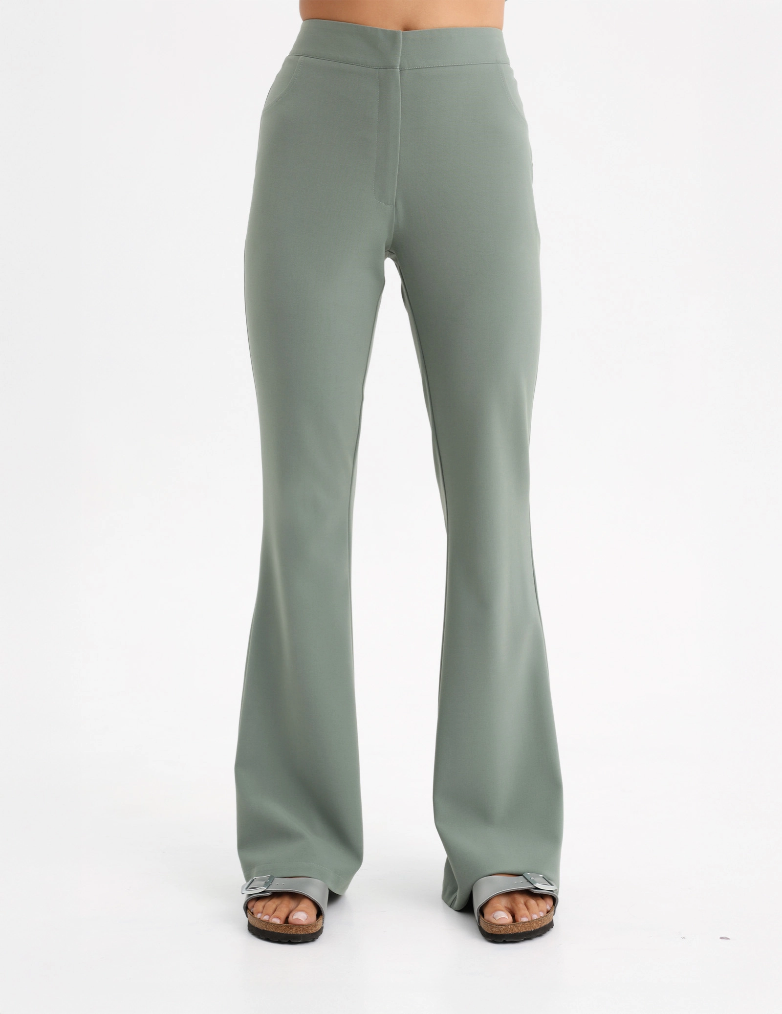 Pantaloni Medici Donna Flare - DUSTY GREEN