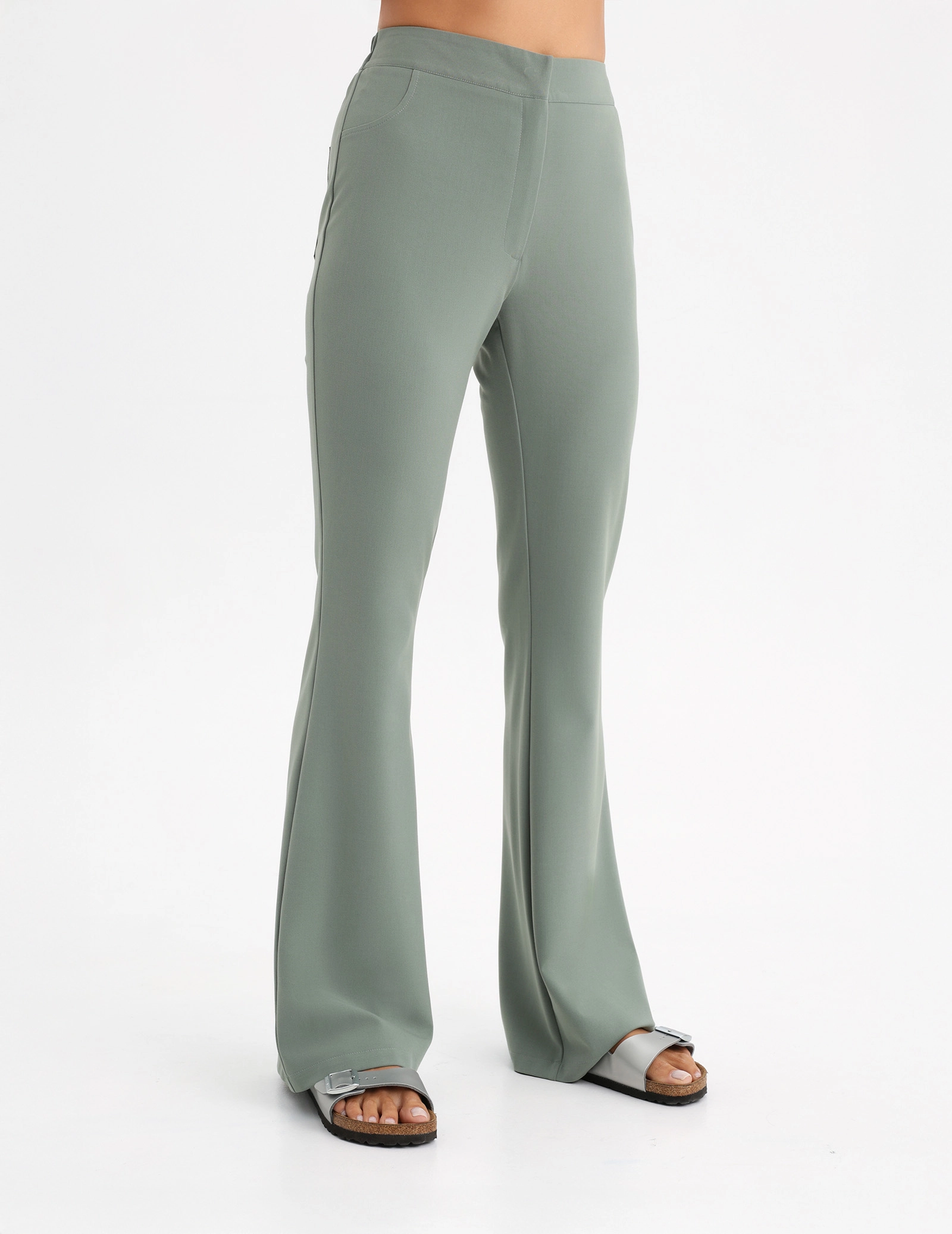 Pantaloni Medici Donna Flare - DUSTY GREEN