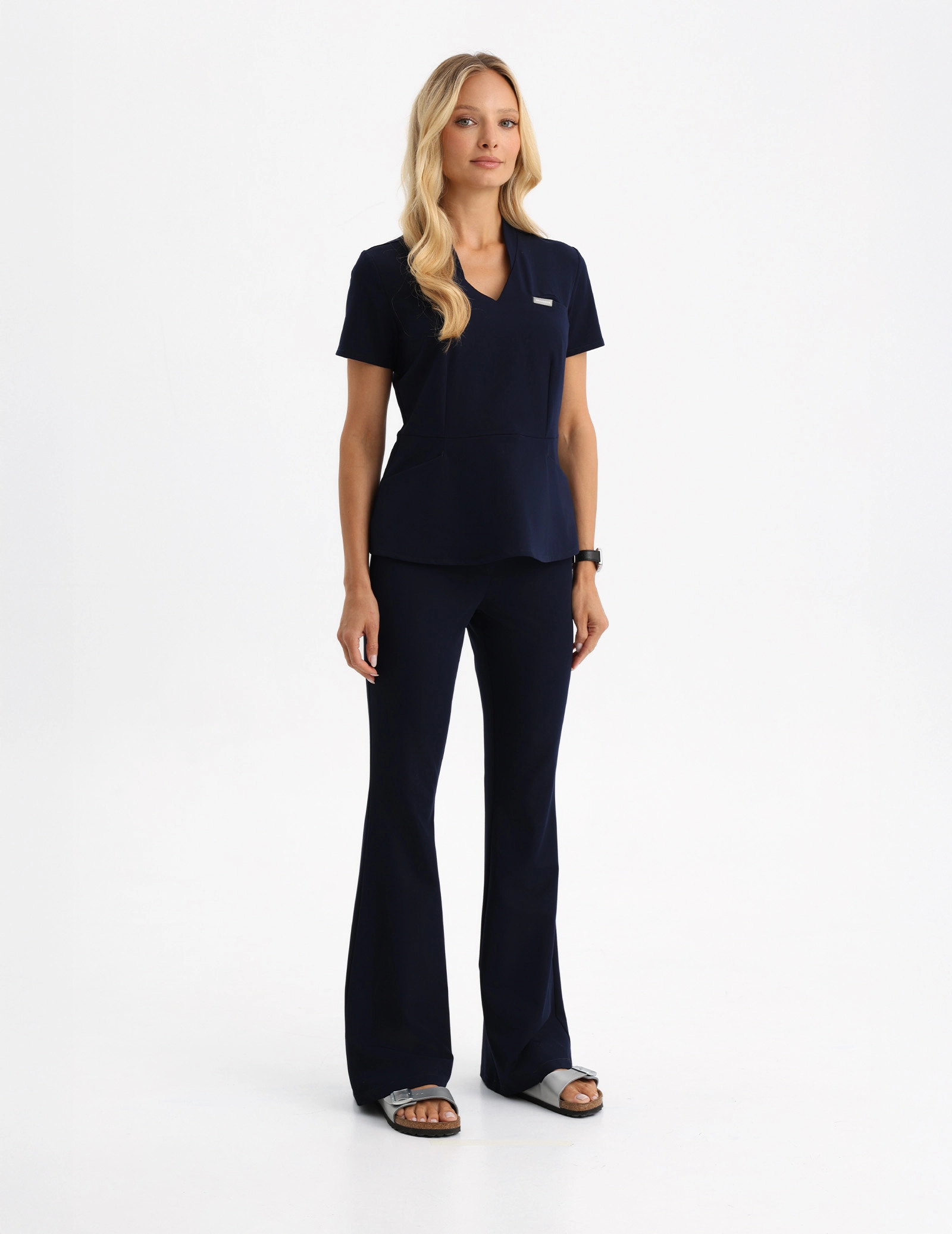 Pantaloni Medici Donna Flare - DARK NAVY