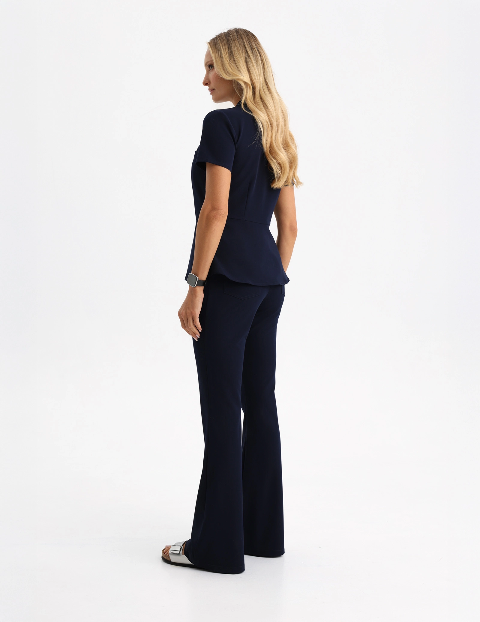 Pantaloni Medici Donna Flare - DARK NAVY