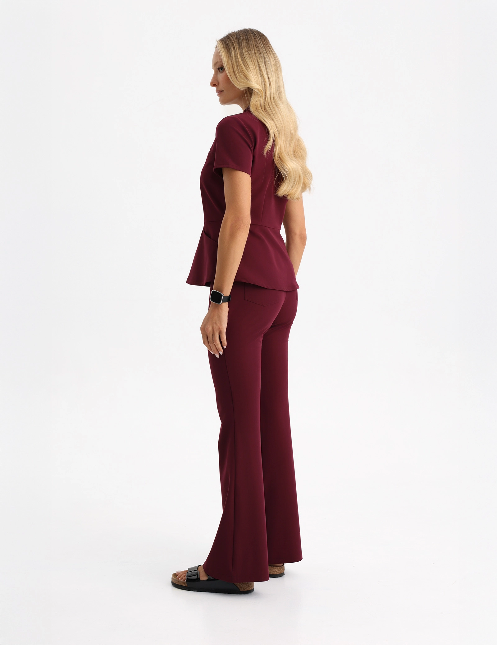 Pantaloni Medici Donna Flare - BURGUNDY