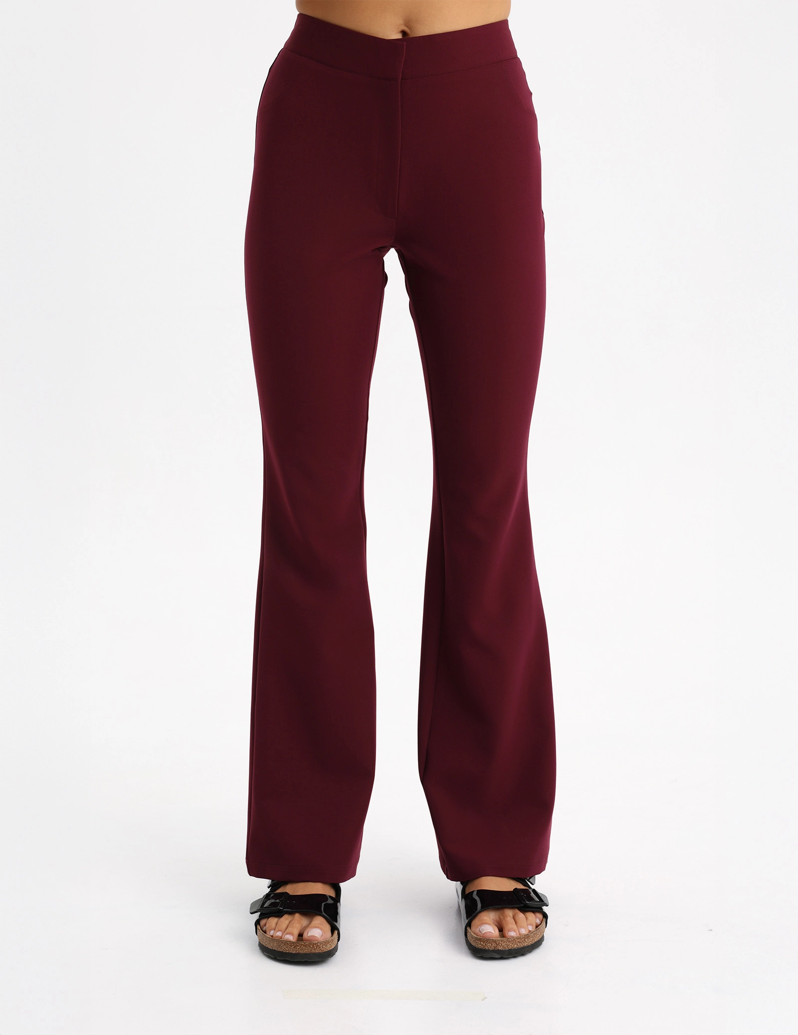 Pantaloni Medici Donna Flare - BURGUNDY