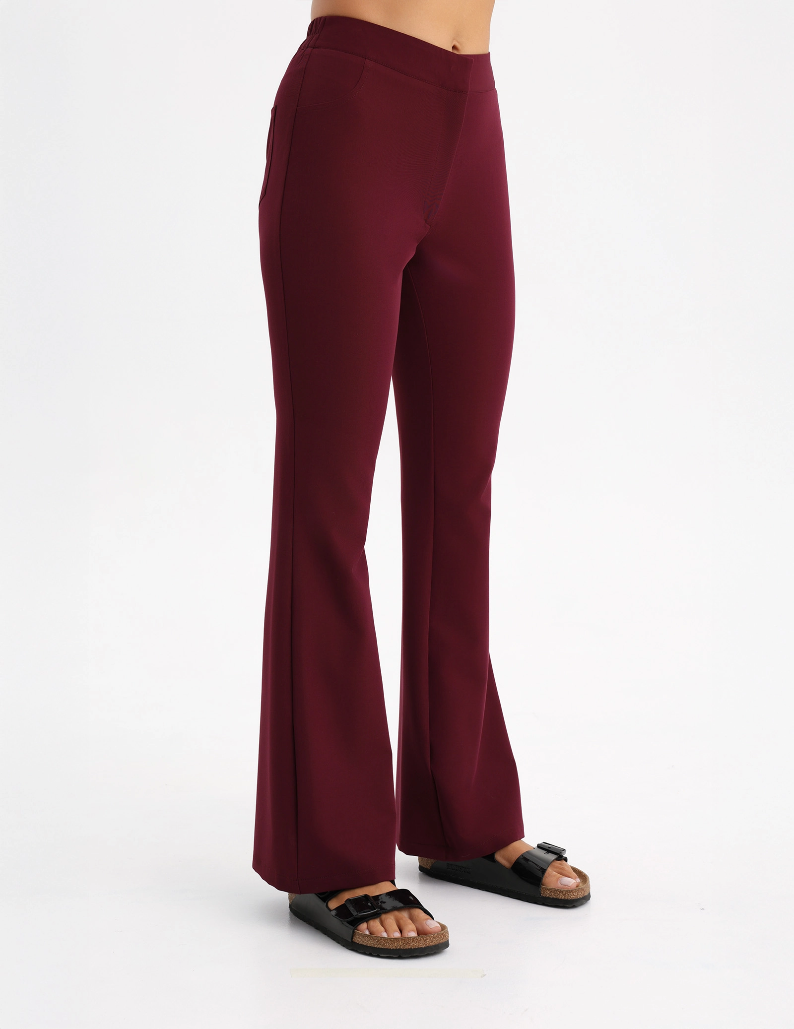 Pantaloni Medici Donna Flare - BURGUNDY