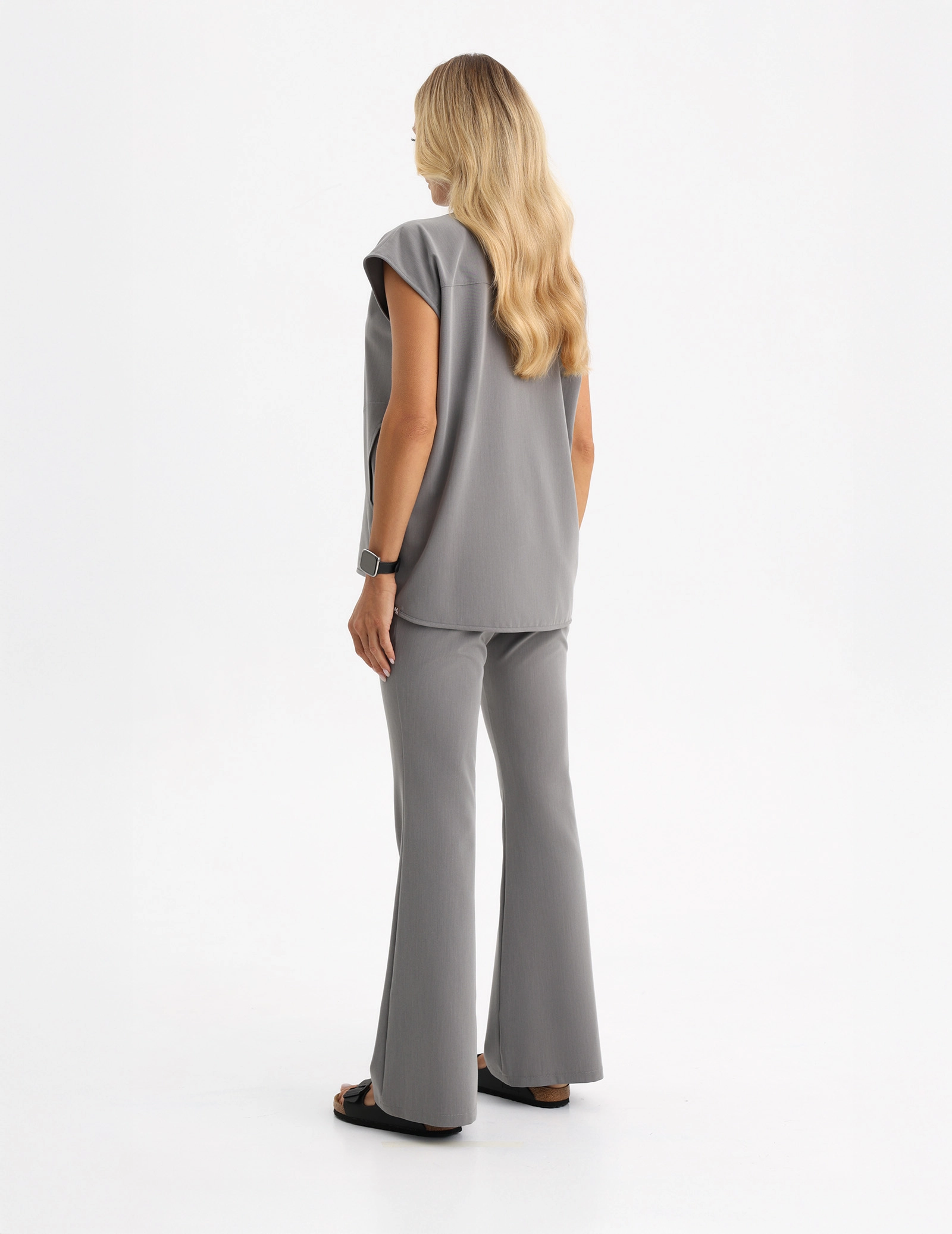 Pantaloni Medici Donna Flare - SHARK GRAY