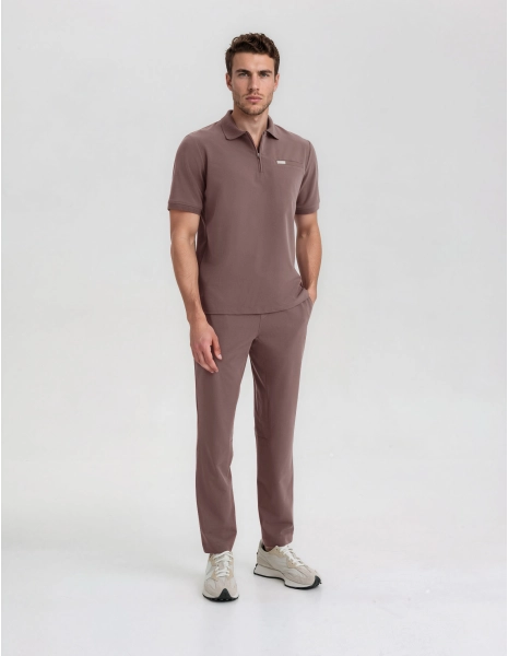 Casacca Medica Polo da Uomo - MOCHA