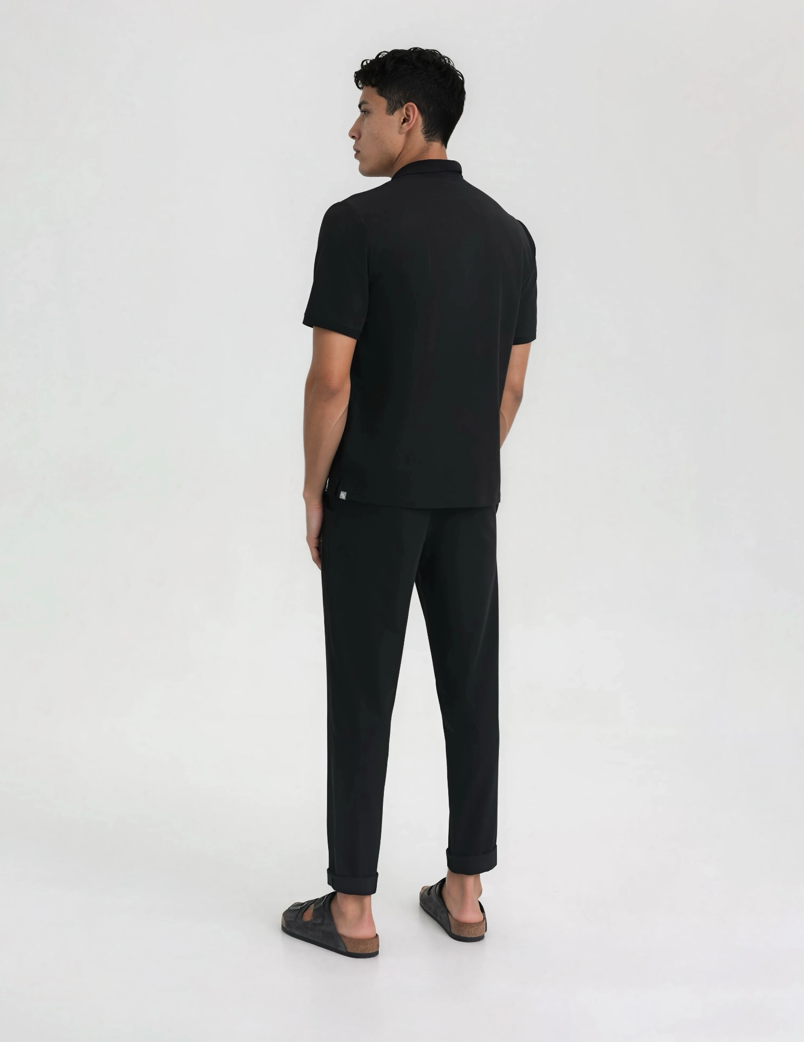 Casacca Medica Polo da Uomo - BLACK