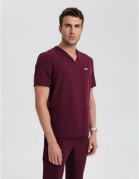 Casacca Medica Uomo Birbal - BURGUNDY