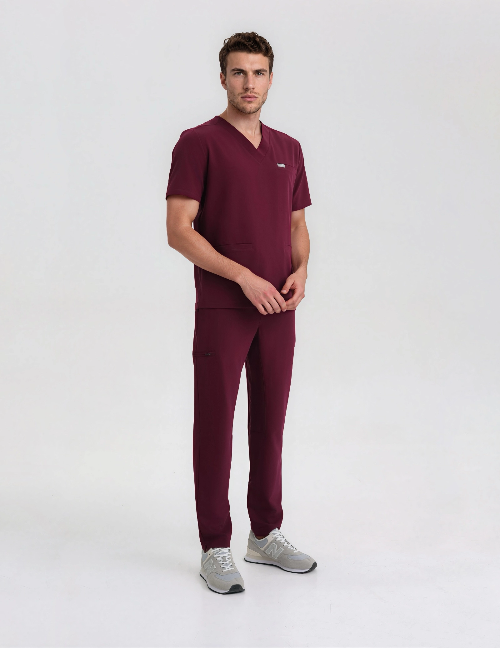 Pantaloni Medici Uomo Basic - BURGUNDY