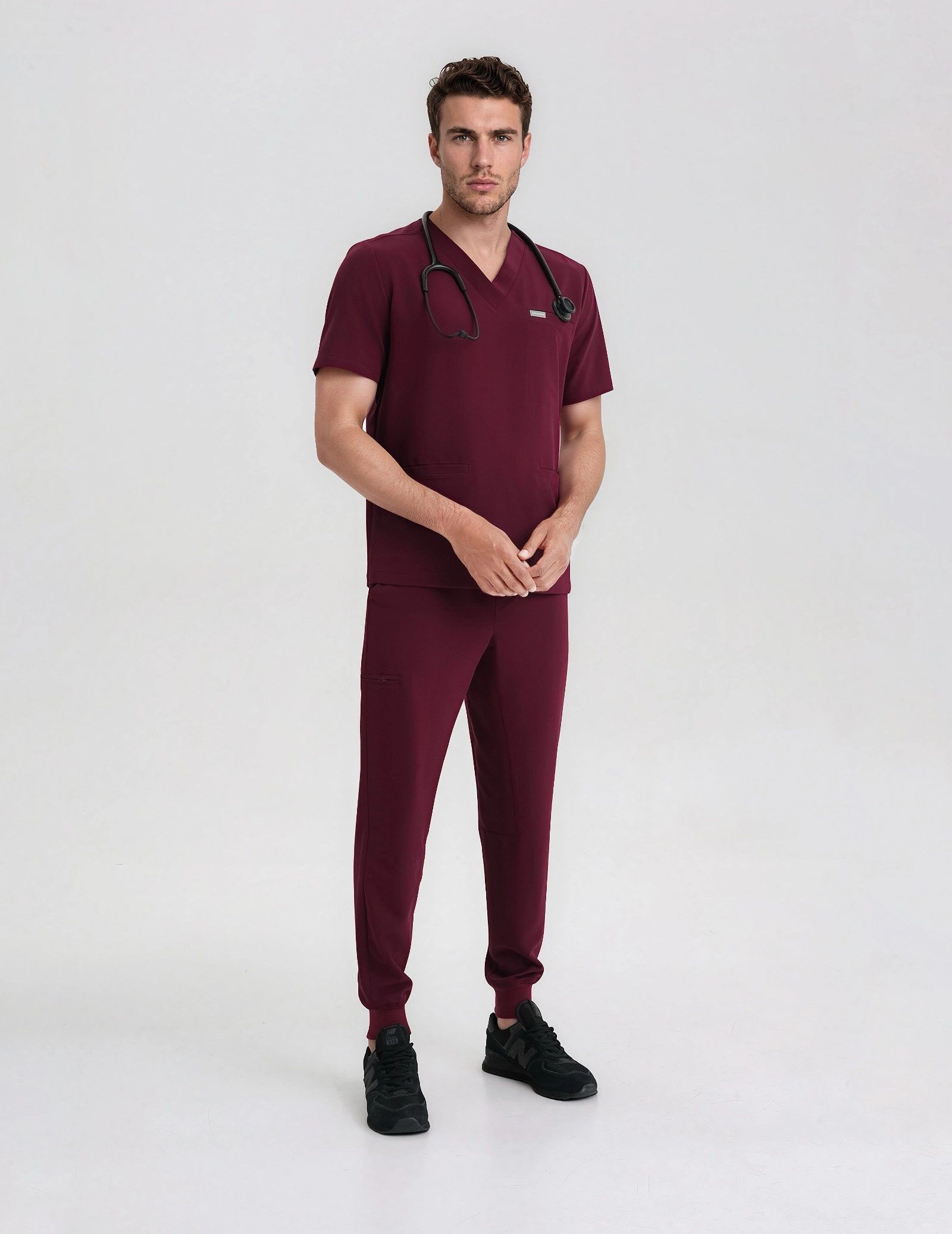Pantaloni Medici Uomo Jogger - BURGUNDY