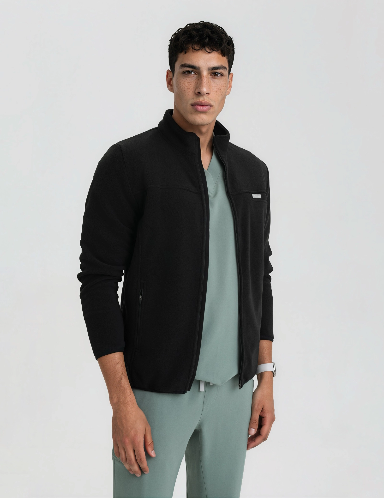 Giacca in Pile Uomo COZY HEAT - BLACK