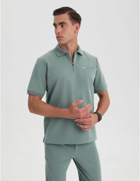 Casacca Medica Polo Uomo - DUSTY GREEN