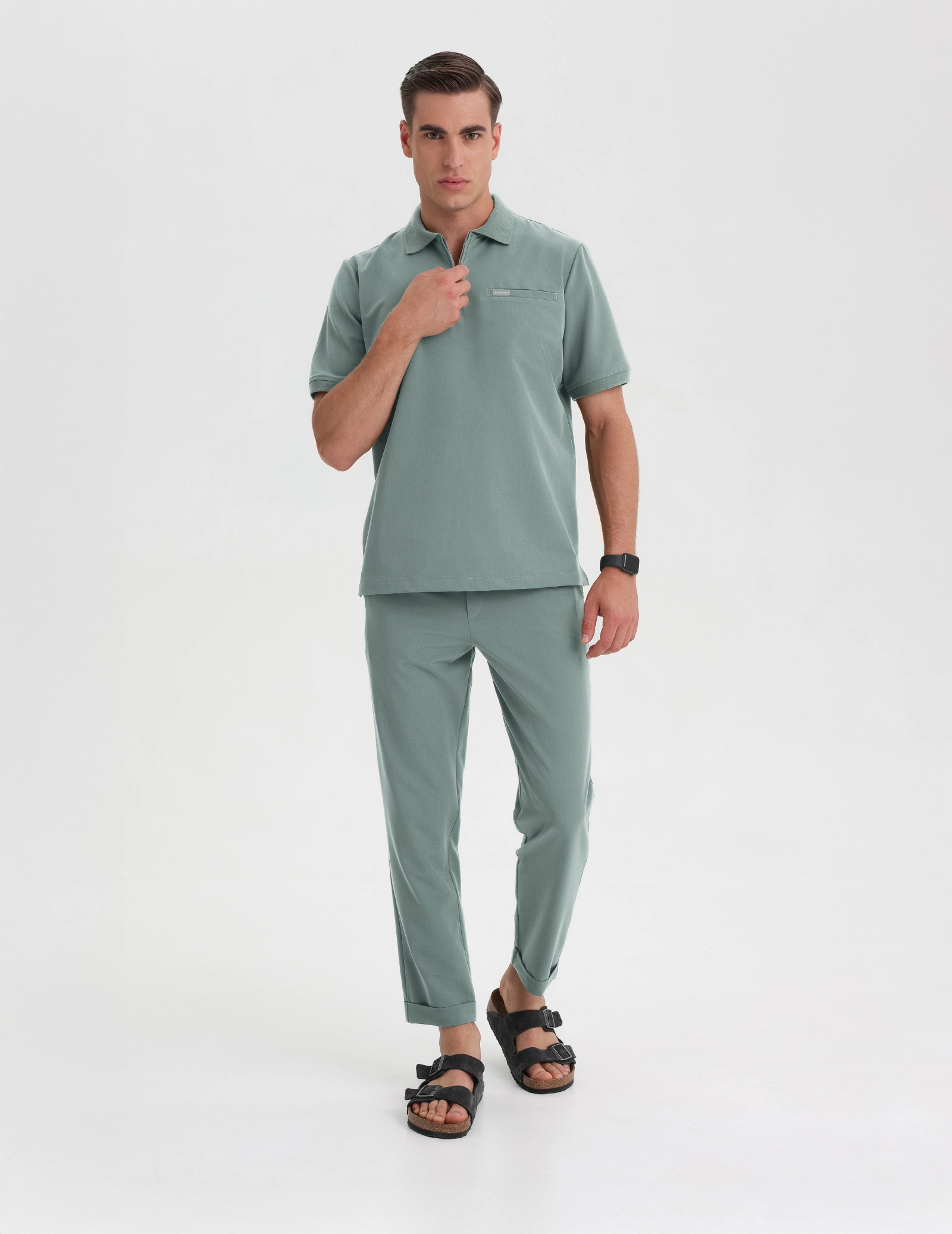 Casacca Medica Polo Uomo - DUSTY GREEN