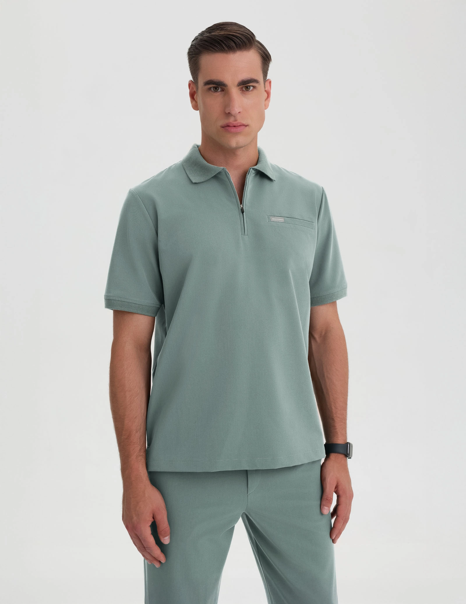 Casacca Medica Polo Uomo - DUSTY GREEN
