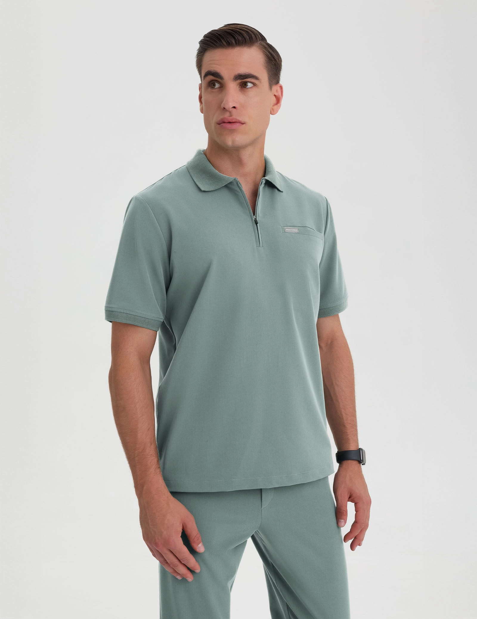 Casacca Medica Polo Uomo - DUSTY GREEN