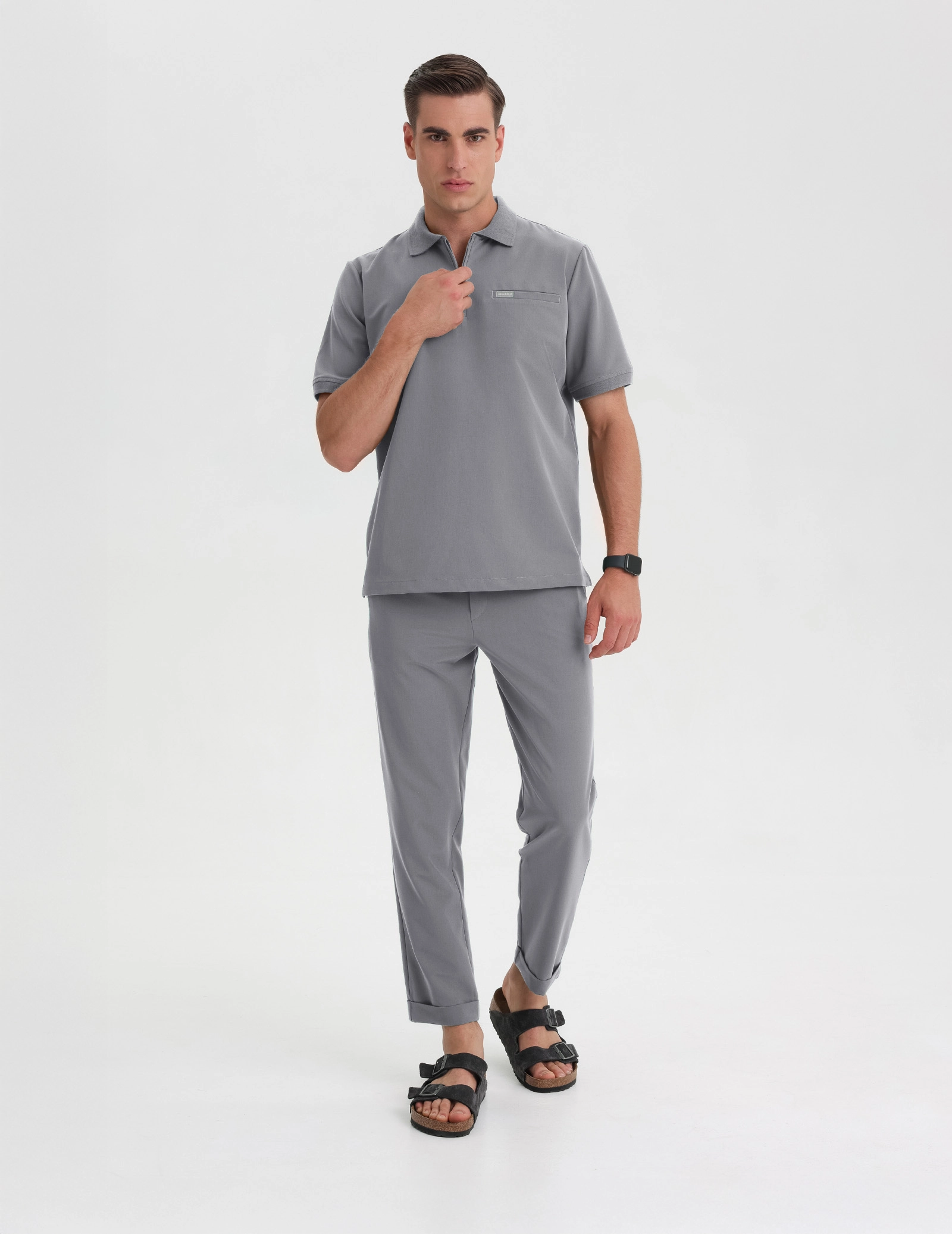 Casacca Medica Polo Uomo - SHARK GRAY