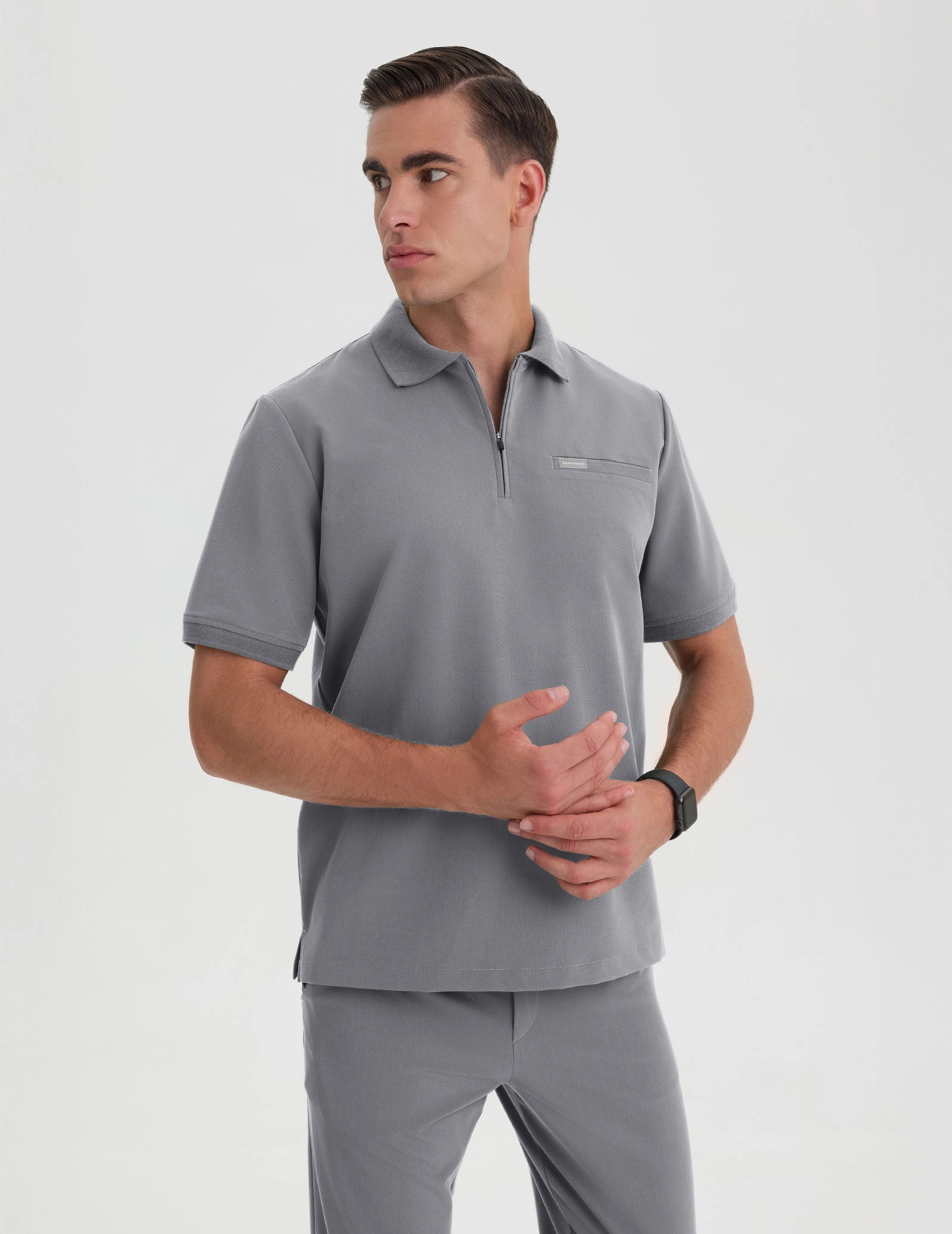 Casacca Medica Polo Uomo - SHARK GRAY
