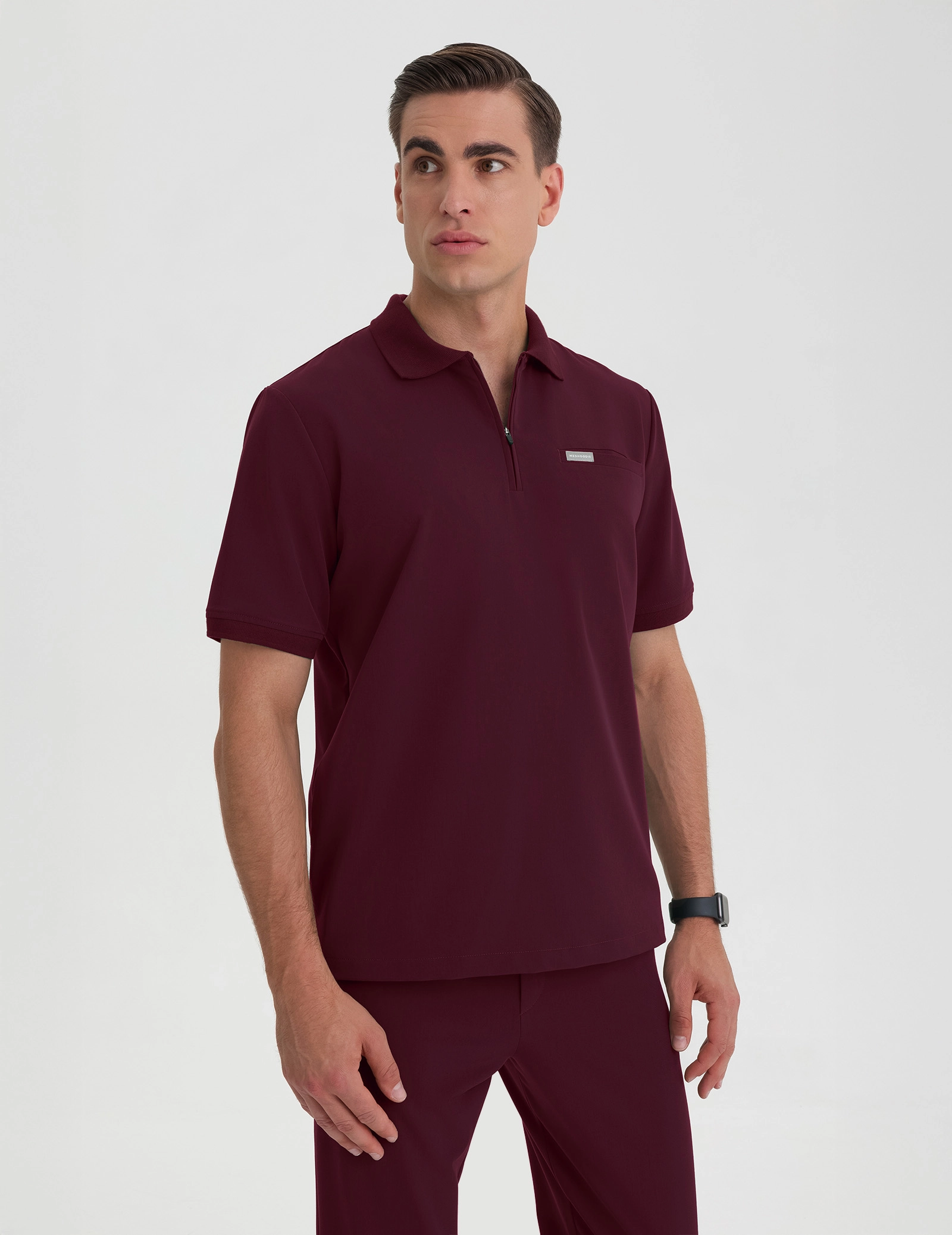 Casacca Medica Polo Uomo - BURGUNDY