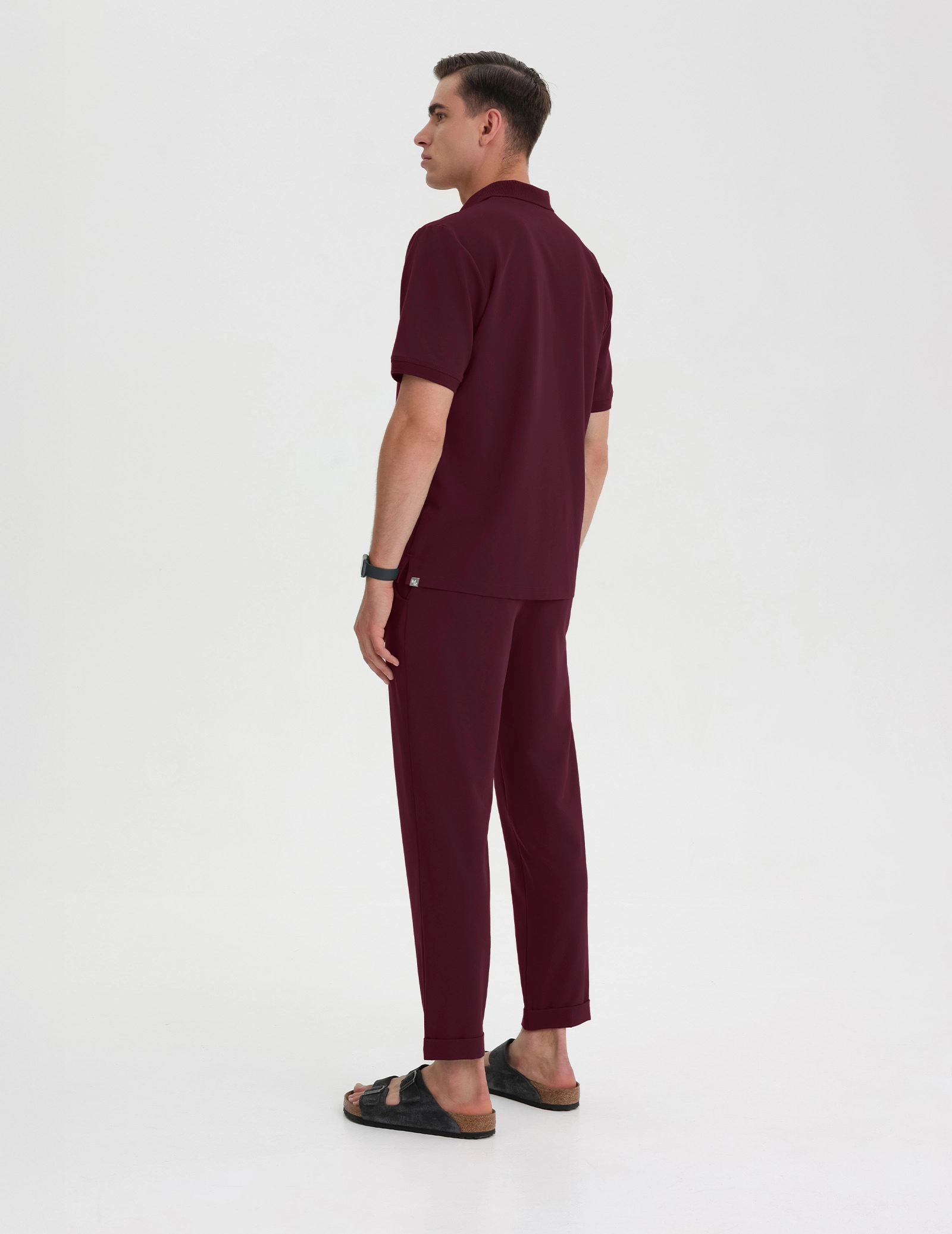 Casacca Medica Polo Uomo - BURGUNDY