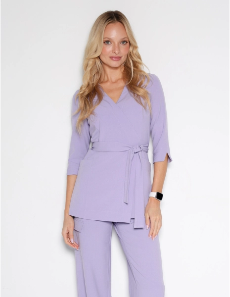 Casacca Medica con Lacci Rosalie - PURPLE HEATHER