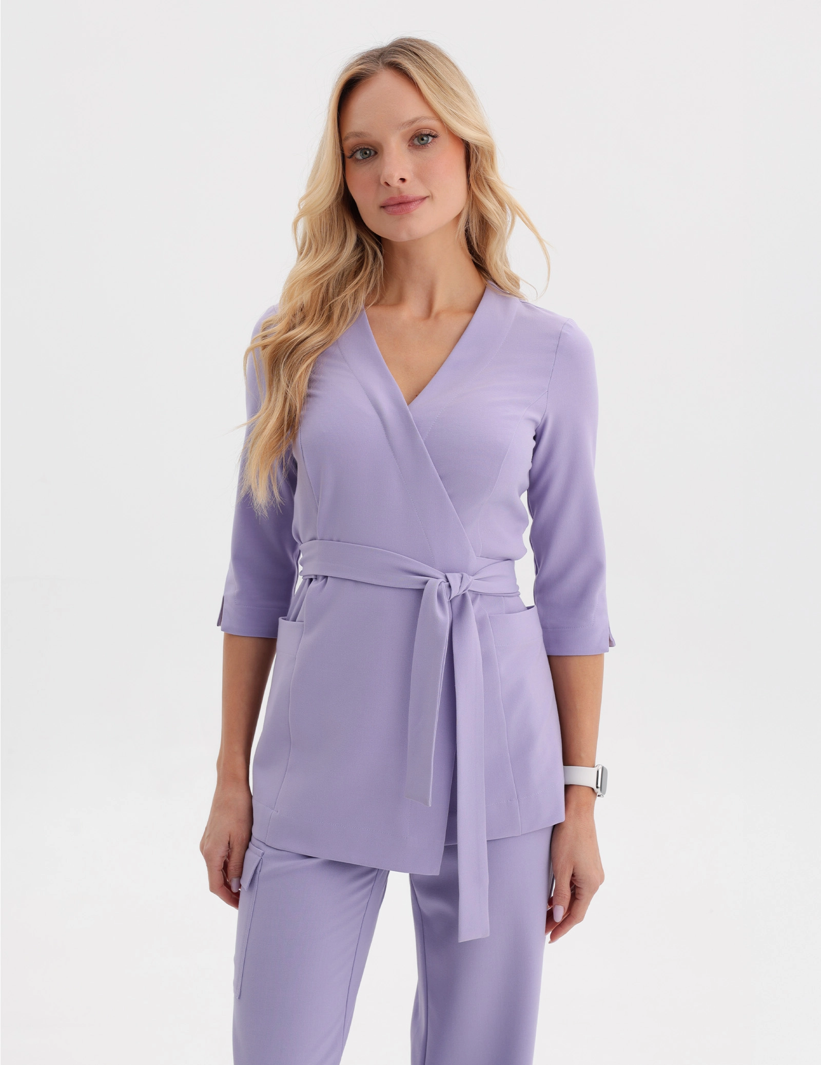 Casacca Medica con Lacci Rosalie - PURPLE HEATHER