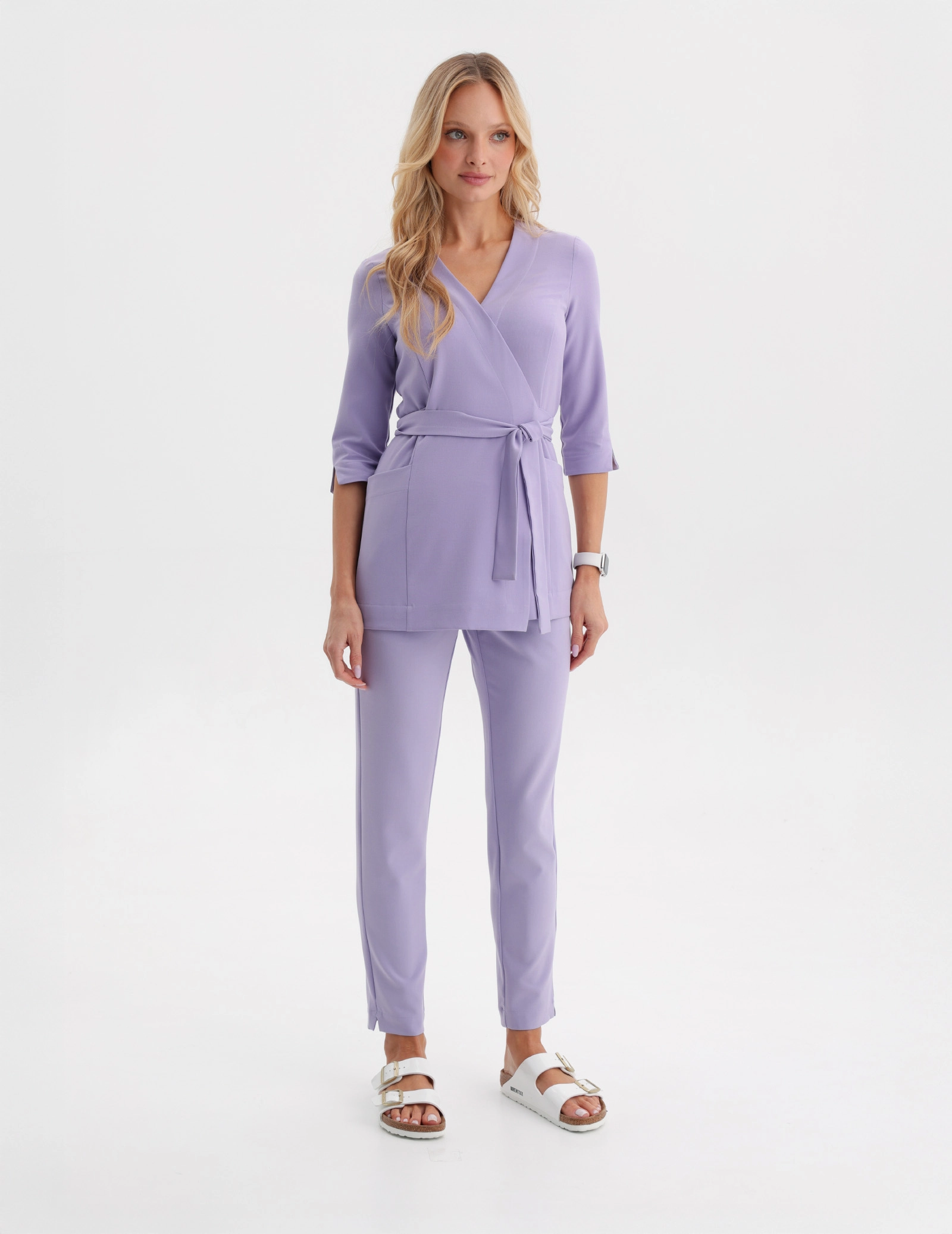 Casacca Medica con Lacci Rosalie - PURPLE HEATHER