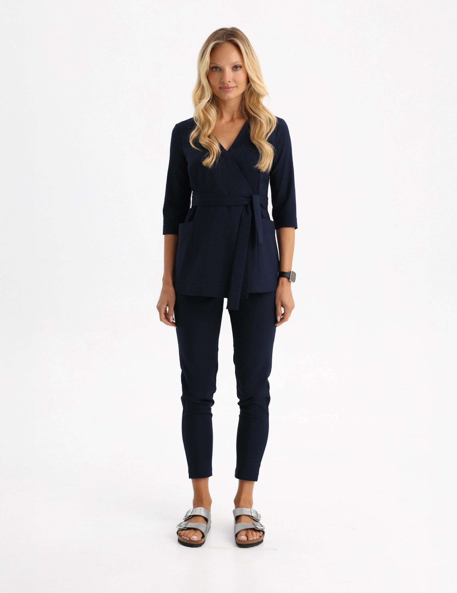 Casacca medica con laccio Rosalie - NAVY