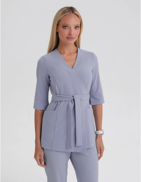 Casacca Medica con Lacci Rosalie - MILKY LAVENDER