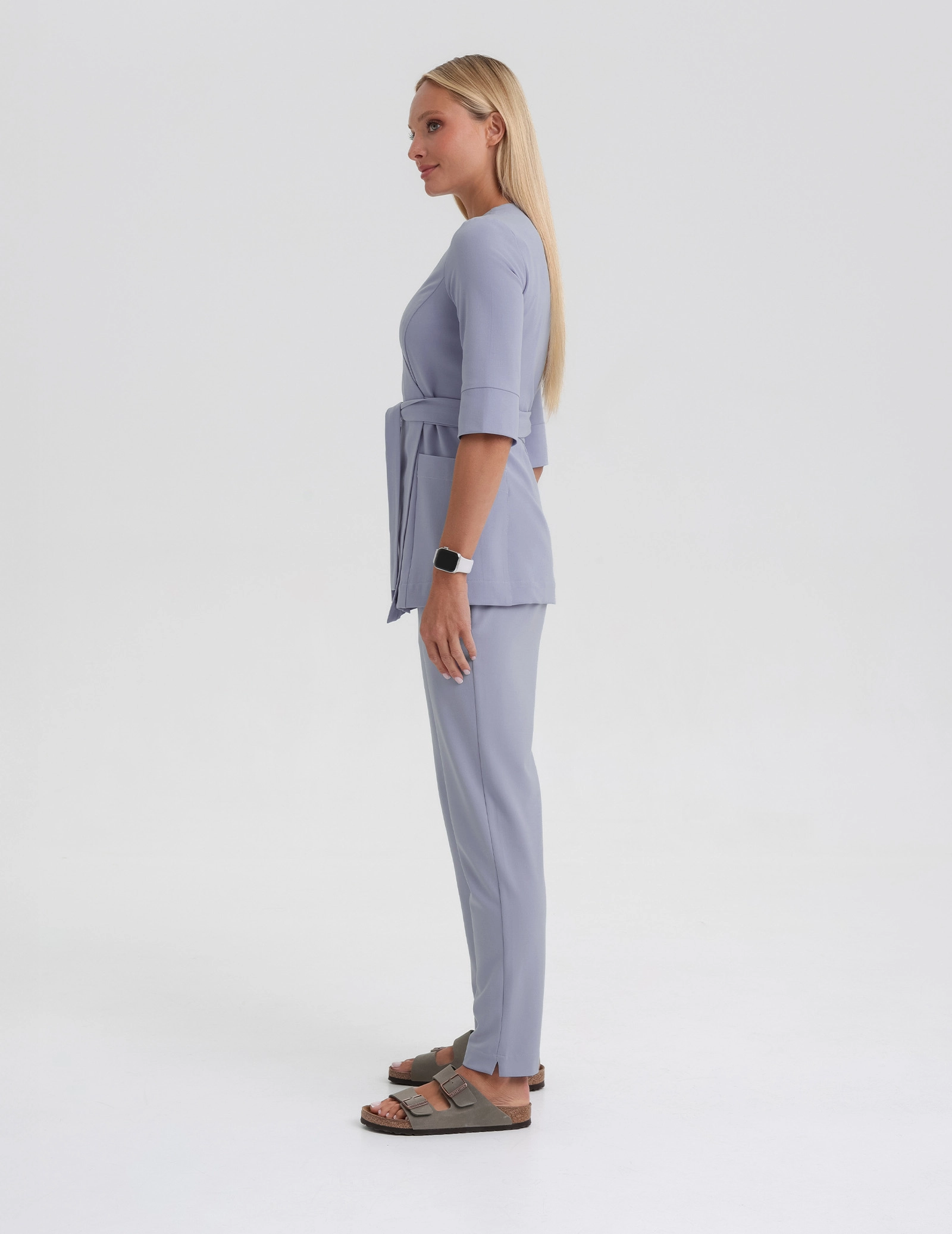 Casacca Medica con Lacci Rosalie - MILKY LAVENDER