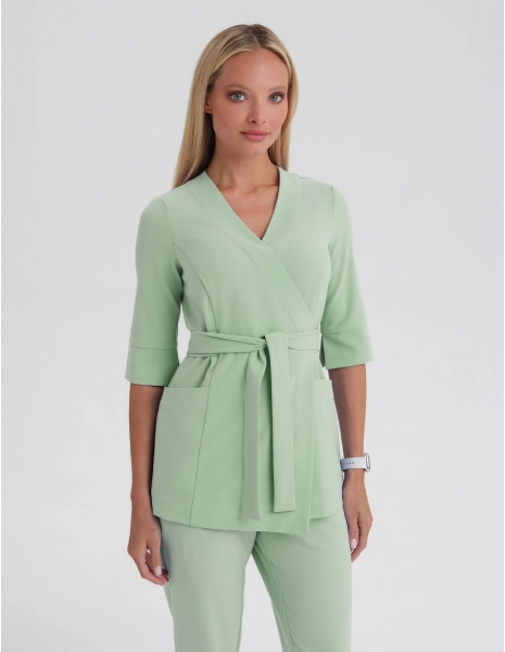 Casacca Medica con Lacci Rosalie - MATCHA LATTE