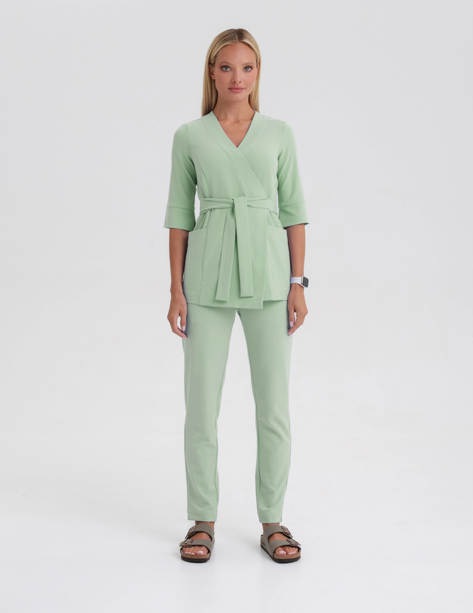 Casacca Medica con Lacci Rosalie - MATCHA LATTE