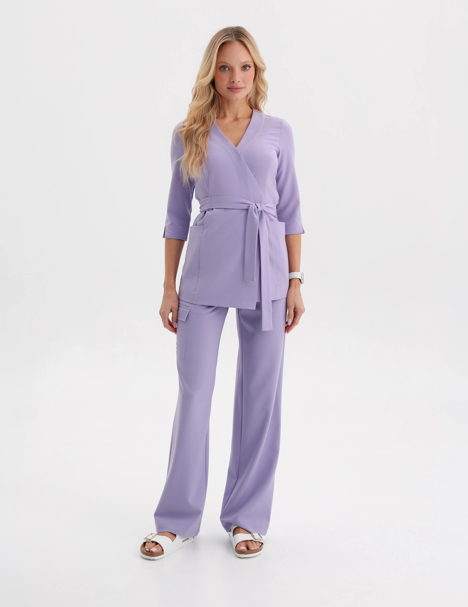 Pantaloni Medici Donna Yoga - PURPLE HEATHER