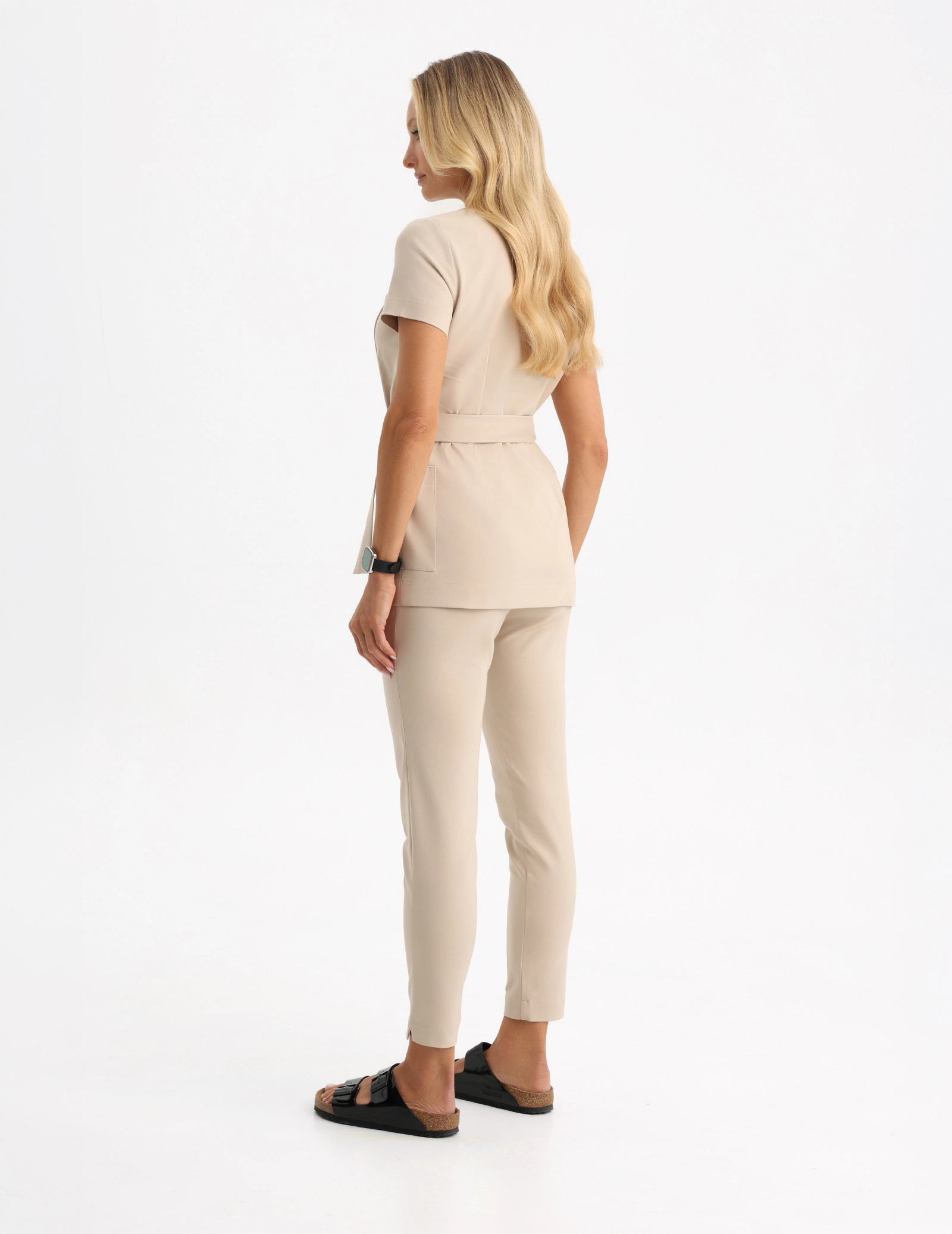 Pantaloni Medici Donna Slim Fit – NUDE