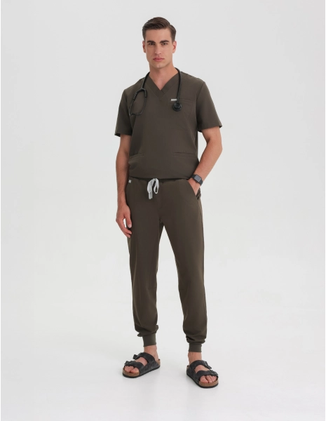 Pantaloni Medici Uomo Jogger - OLIVE NIGHT