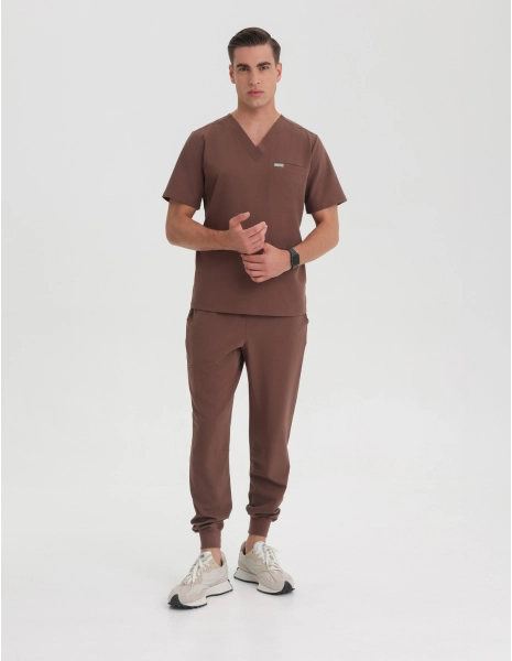 Pantaloni Medici Uomo Jogger - MILKY BROWN