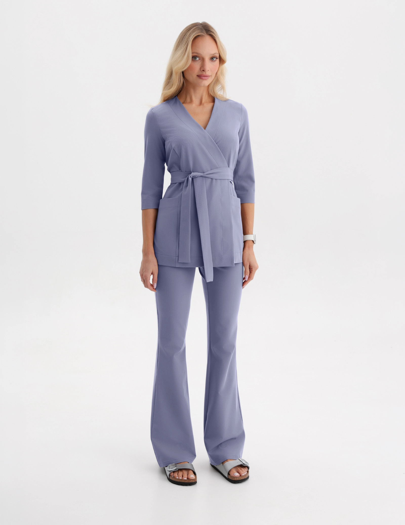 Casacca Medica con Lacci Rosalie - MILKY LAVENDER