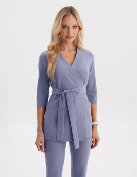 Casacca Medica con Lacci Rosalie - MILKY LAVENDER